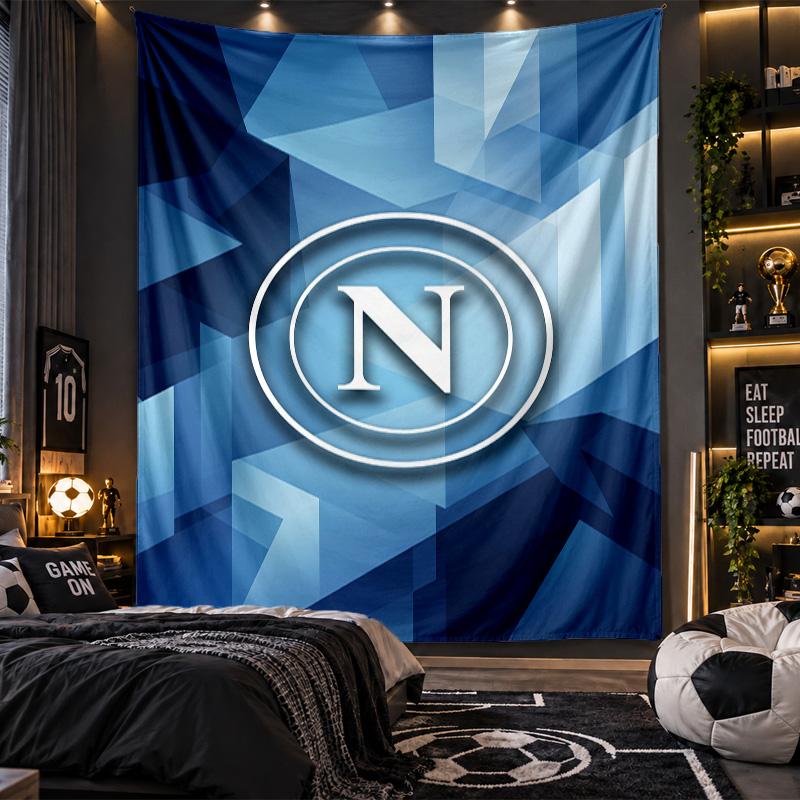Wall Hanging Tapestry Napoli FC Print Cloth for Living Room Bedroom Home Decor