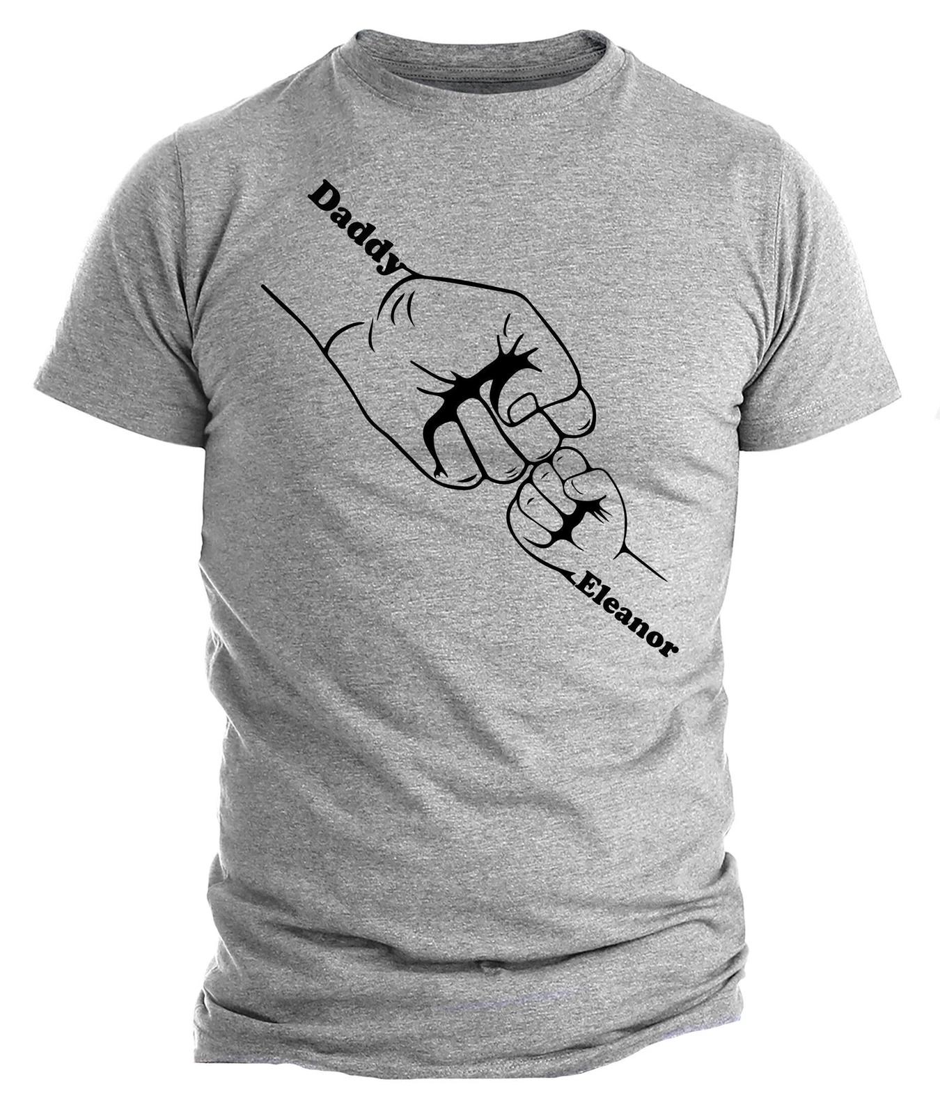 

Daddy Child Fist Bump Fathers Day T-shirt Custom Dad T-shirt Personalized TT-shirt XL