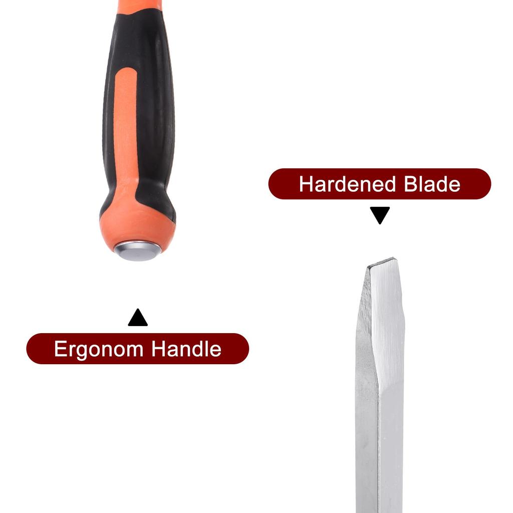 Uxcell 12mm Flat Head Slagskrutrekker med 610mm Rett Håndtak for Reparasjon 2 stk Industriell/Bil