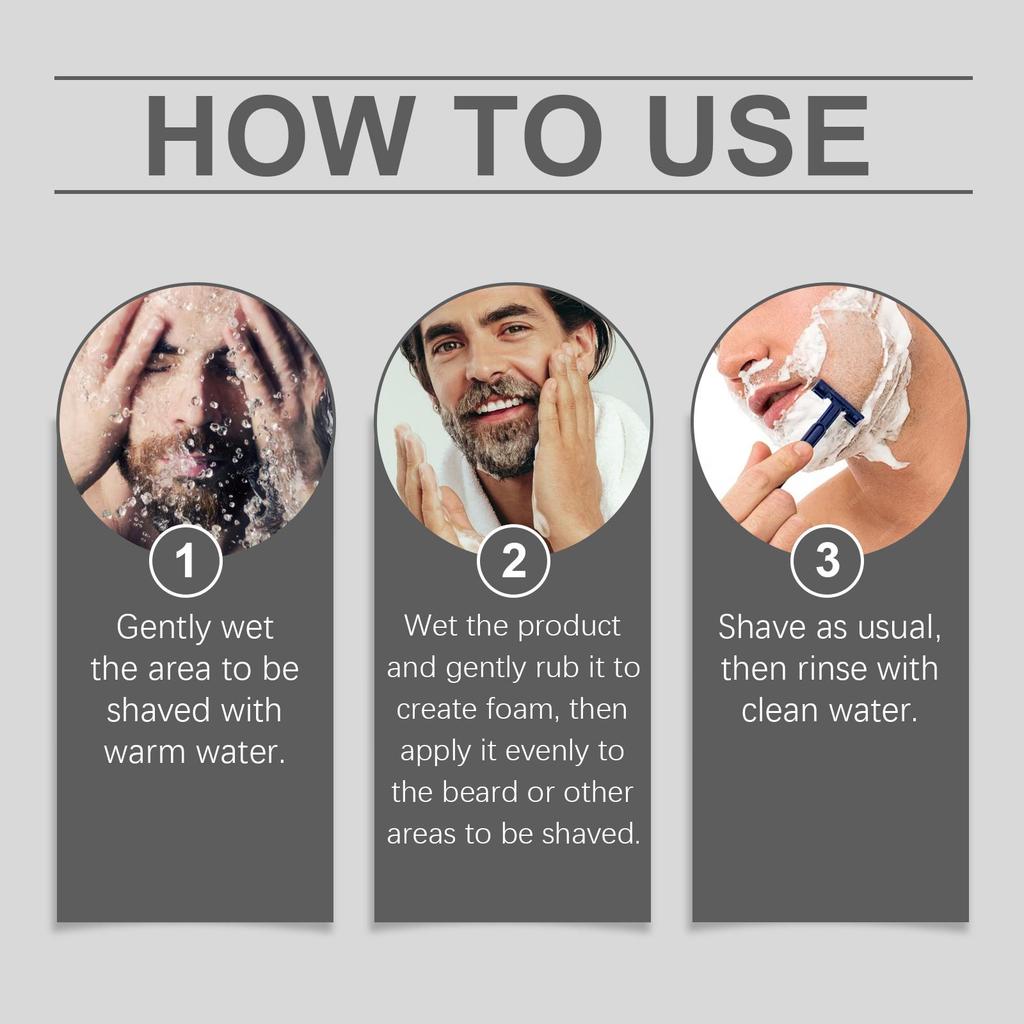 Herren Rasierseife Sanft Reinigend Glatte Rasur Tief Feuchtigkeitsspendend Und Beruhigend Trockene Haut