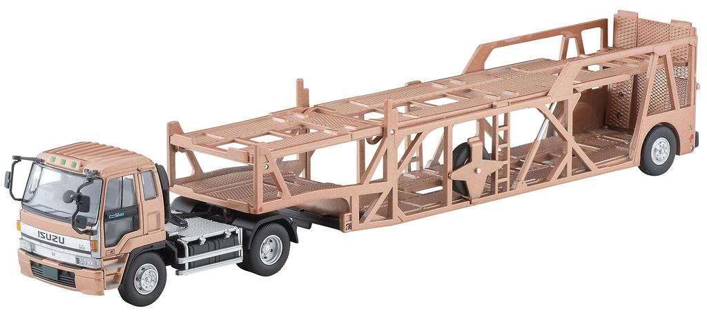 TOMYTEC Tomica Limited Vintage Neo Scale Isuzu 810EX Car Transporter ASZ022 Vehicle Transporter Finished Product 1/64 LV-N225c (Antico Trailer) Brown,