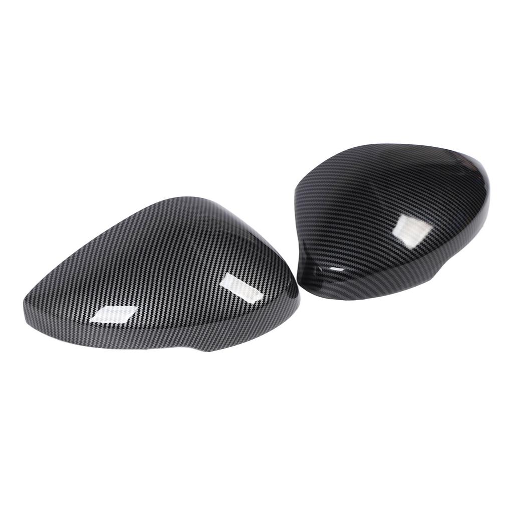 1 Pair Side Mirror Cap Cover Left Right Carbon Fiber Style Protective Weather Resistant Rear View Wing Mirror Housing
