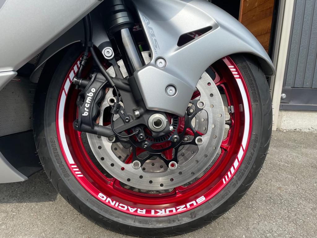 AxxL Custom Motorcycle Rim Stickers for Suzuki Racing 17-inch SP6-S (Sky Blue)