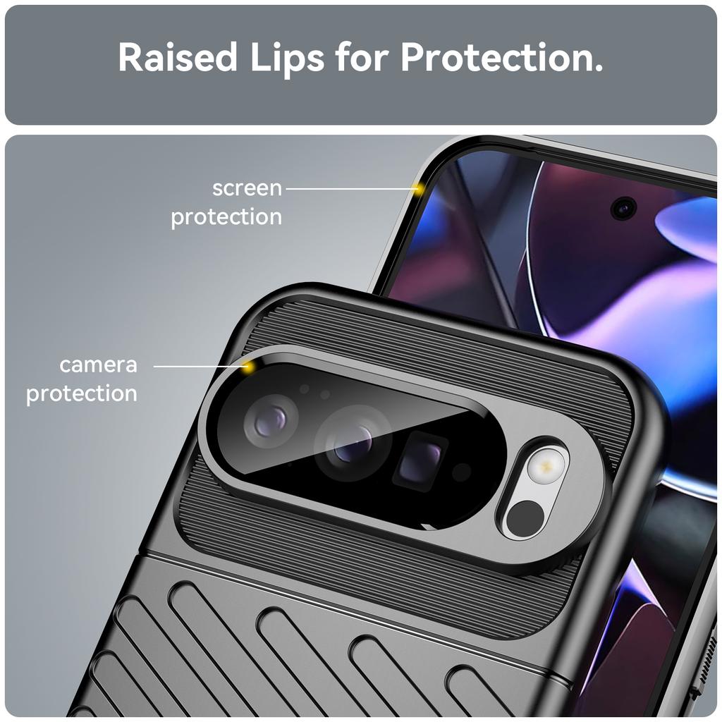 Pro Google Pixel 10 Pro XL Pouzdro Keprová Textura TPU Nárazuvzdorný Ochranný Kryt na Telefon