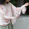 Johnature Women Vintage Print Floral T-Shirts Tops Spring O-Neck Flace Sleeve Chinese Style Female T-Shirts