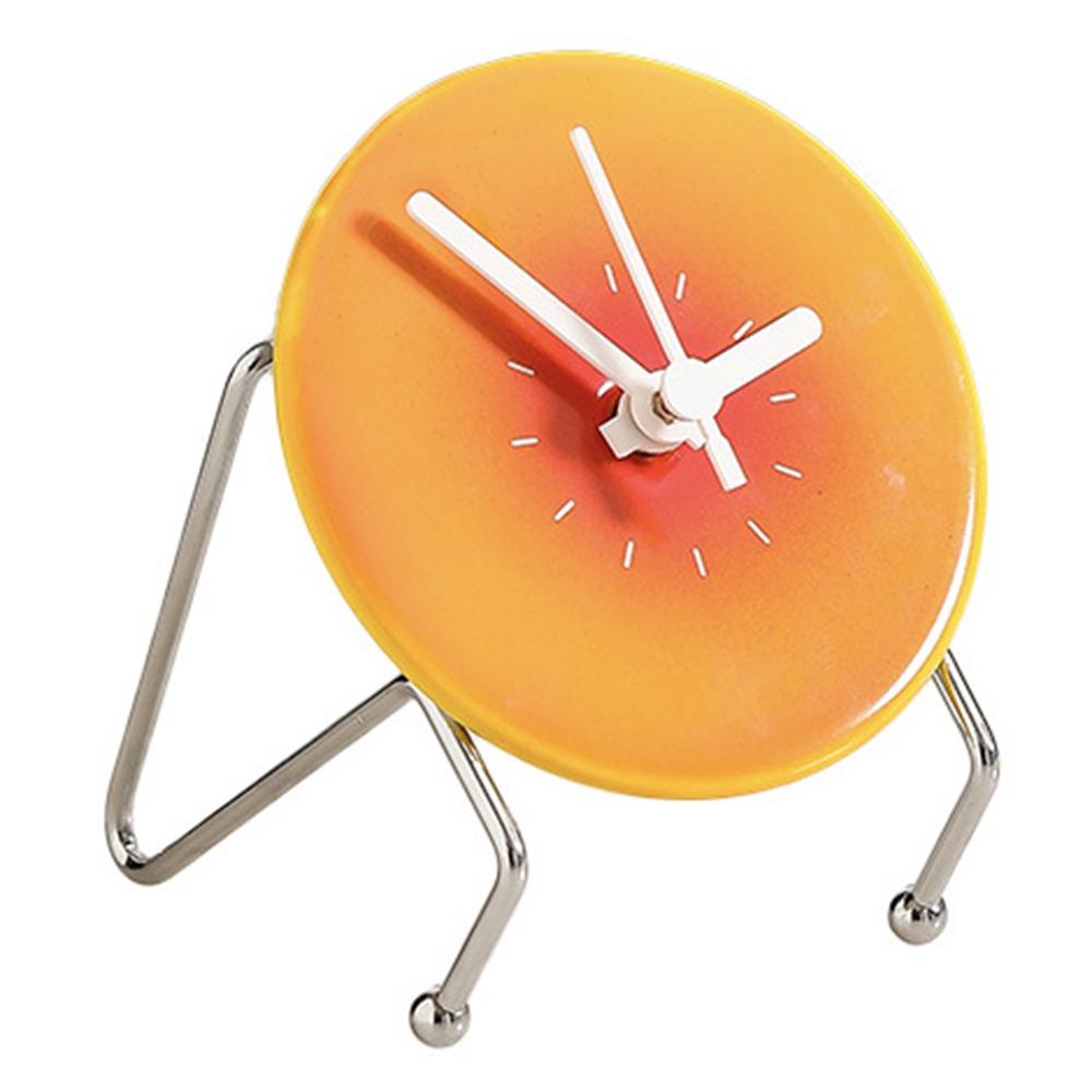 

Creative Sunset Sculpture Clock Cute Cartoon Mute Clock Desktop Ceramic Clock Restaurant Style B