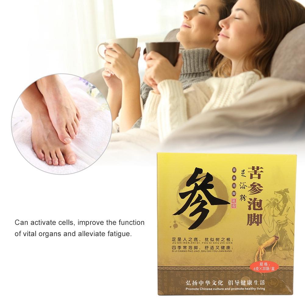 Natural Plants Foot Bath Powder Chinese Herbal Foot Skin Health Care (Genseng)