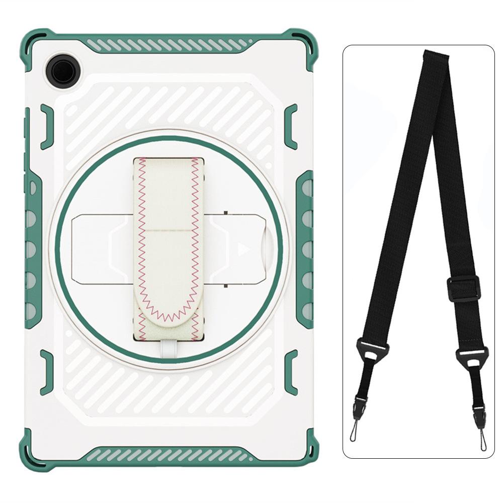 Suitable for Samsung tablet protective case A8X200A11plusA9plus with 360-degree rotating stand and hand strap
