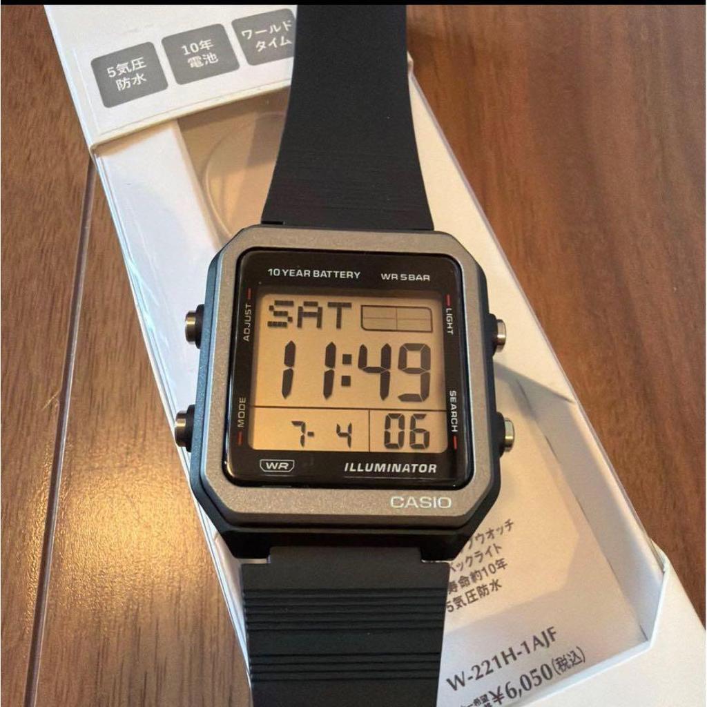 Used New and unopened CASIO W-221H-1AJF Digital Watch
