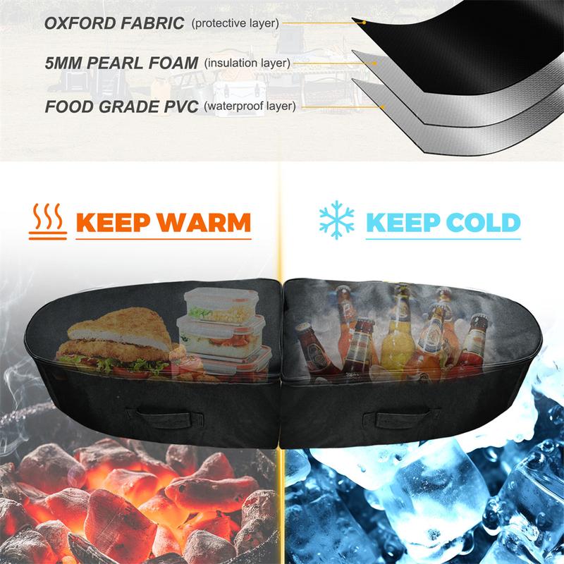 2pcs Front Trunk Oxford ulation Cooler Storage Bag for Tesla Cybertruck 2024 Waterproof Organizer Stowing Tidying Accessories