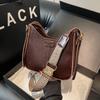 Minimalist Pu Shoulder Bag With Zipper Pocket For Daily Use