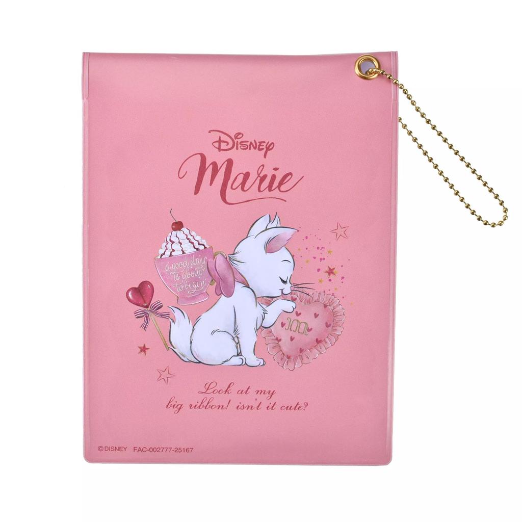 Disney Marie Sticker Flakes in Case with Chain Japan NEW Disney Store