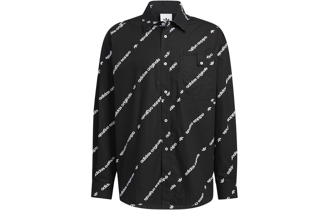 Adidas Originals Shirts Unisex Black Lapel Moderate Other HU1229 L