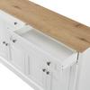Küchenvorratskammer Patchwork Farbe Großes Sideboard mit 4 Türen und 2 Schubladen Moderner Buffet-Schrank für Esszimmer Wohnzimmer