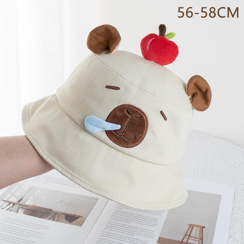 Cartoon Capybara Fisherman Hat Cute Sun Protection Bucket Hat For Men Women Summer Outdoor Casual  Sunscreen Hat Gifts