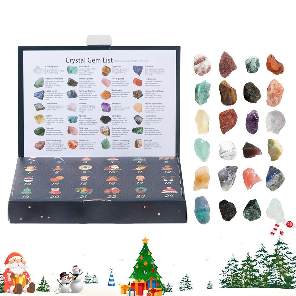 Christmas Calendar Rock Collection Calendar Advent 2026 Ore Gem 24 Day Collection For Kids Girls Boys Teen Women Men Adults Home