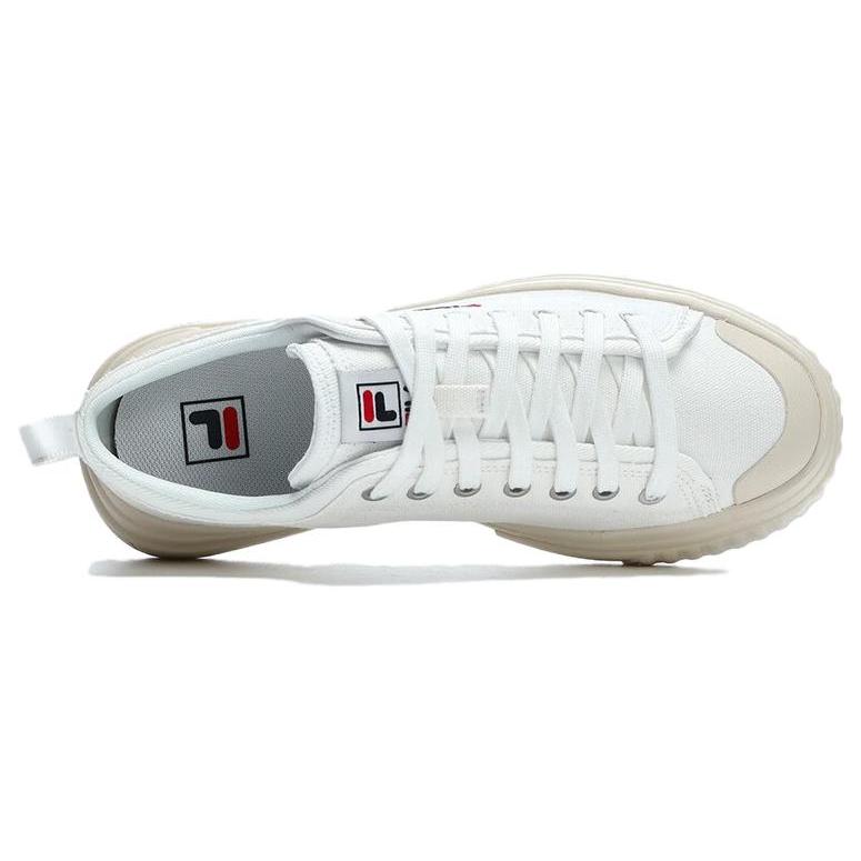 Fila LOOP Abrasion Resistant Lightweight Cushioning Low Top Canvas Shoes Men's Sail White F12M322305FBW