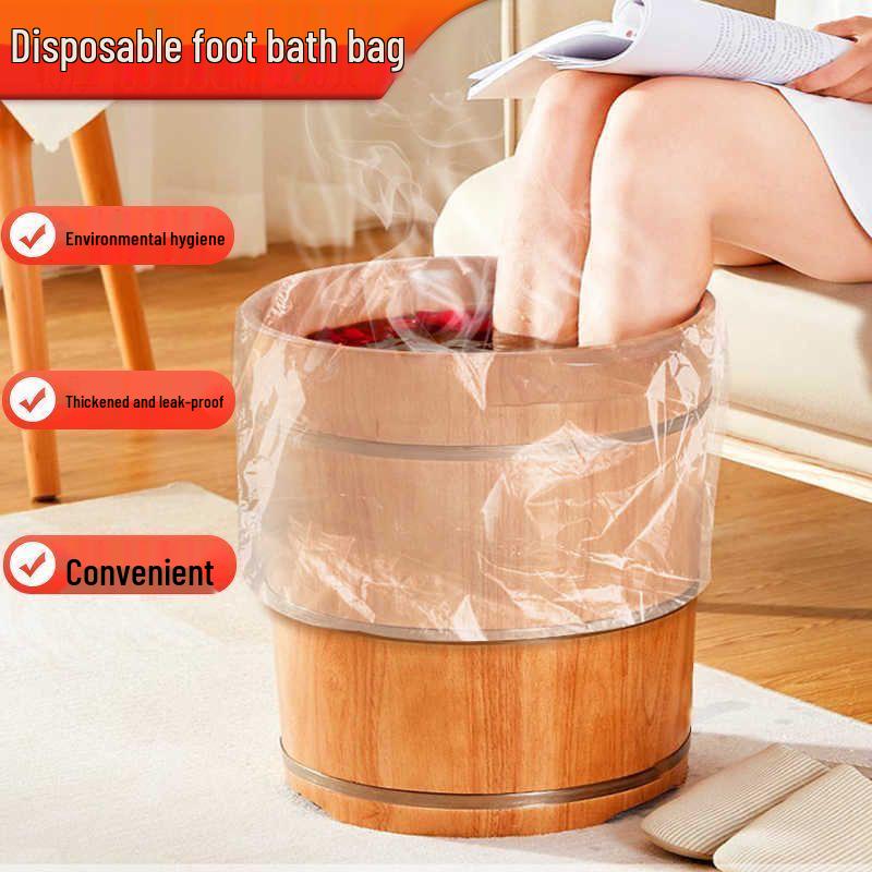 Disposable Foot Soak & Foot Massage Plastic Bag for Wooden Bucket or Wash Basin