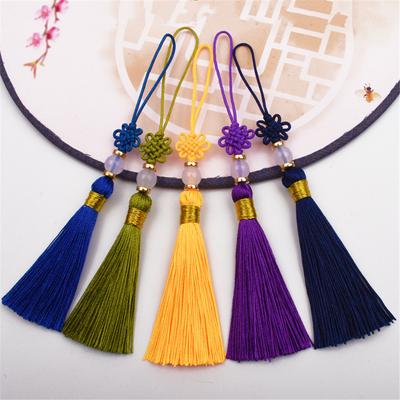 1Pc 13cm Fengshui Pendant for DIY Key Chain Bag Clothing Home Decoration Chinese Knot Tassel Hanging Rope Lanyard Jewelry Gift
