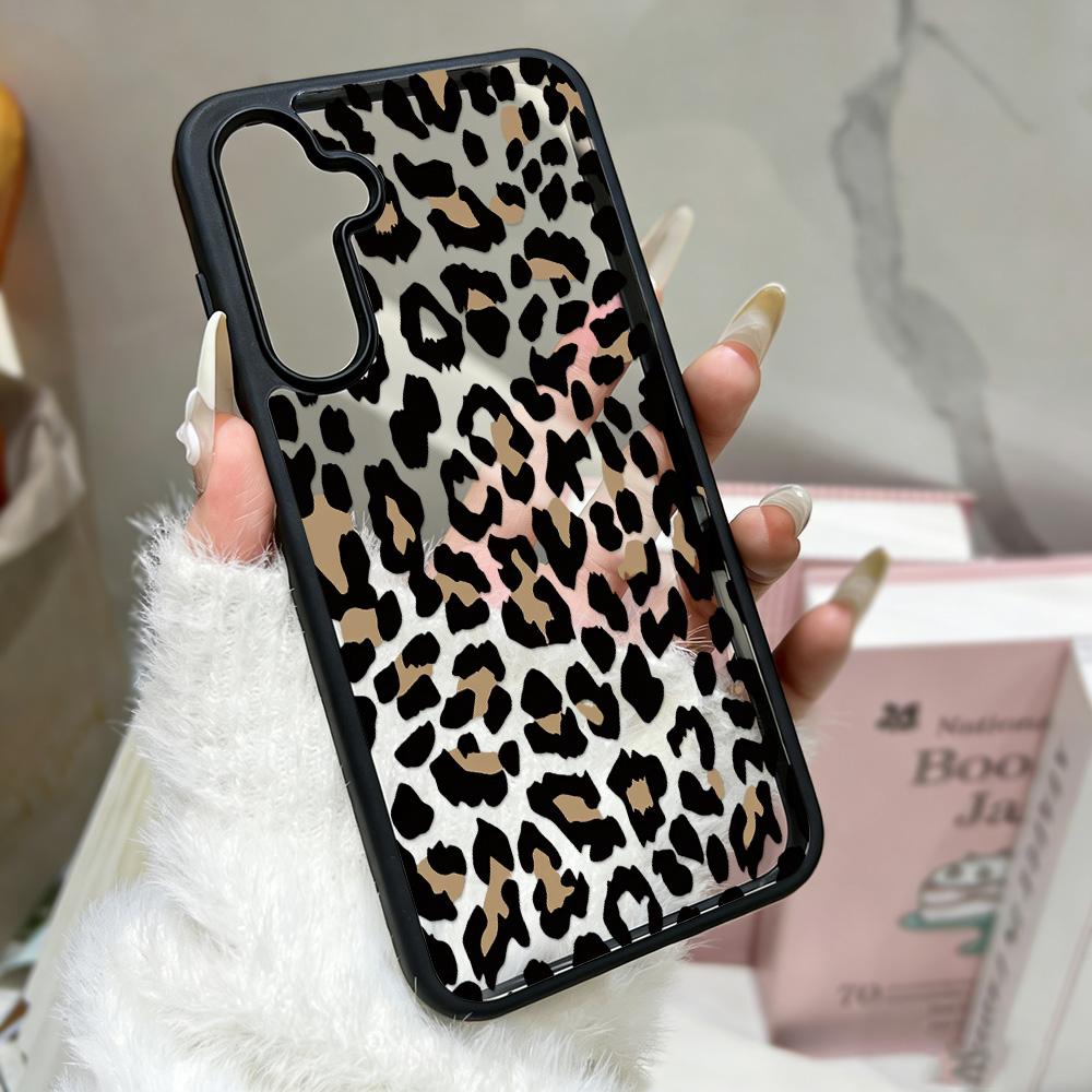 Silicone Leopard Phone Case For Samsung A56 5G Funda A17 A16 A55 A54 A15 A36 A35 A26 A25 A07 A06 A05s A05 A12 A13 A14 A34 Cover