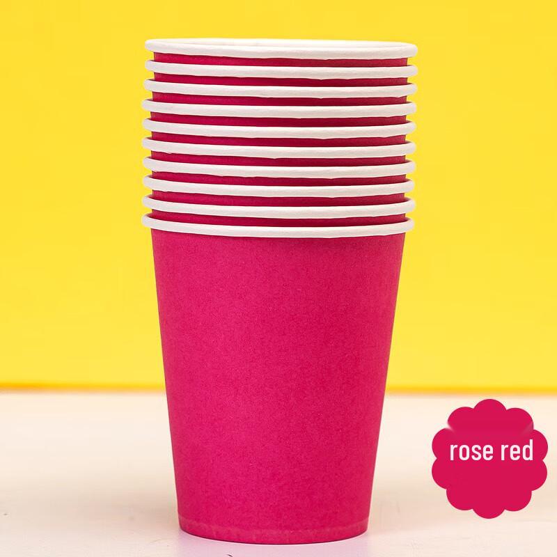 DYMAYKI Thickened Colorful Disposable Paper Cups