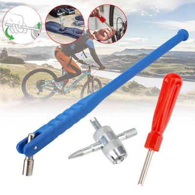 Ensemble 3 pièces Outils de Changement et de Réparation de Valve de Pneu de Moto Extracteur de Noyau de Tige de Valve de Pneu de Vélo Pit Dirt Bike Accessoires de Voiture Universel