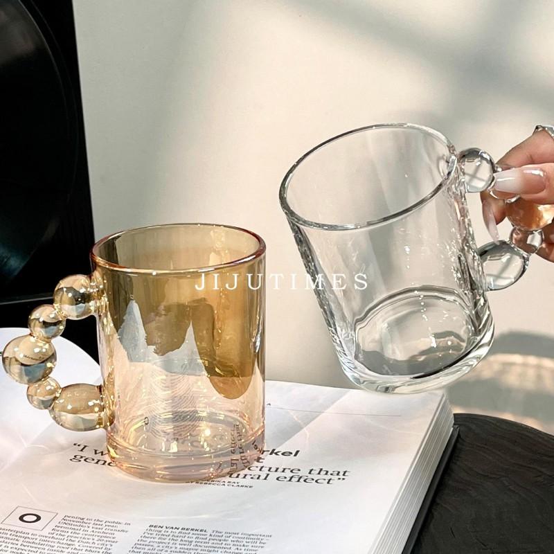 Clear Glass Mug With Handle Coffee Tea Water Daily Use Modern Minimalist Drinking Cup 350ml