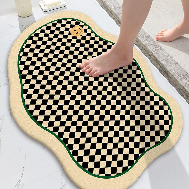 Toilette Rutschfeste Matte Badezimmertür Saugfähige Matte Schlafzimmerteppich Haushaltsmatte Toilette Toilettentürmatte