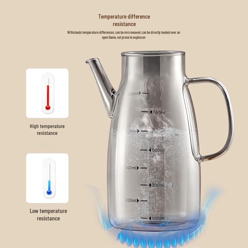 ZISIZ High Borosilicate Glass Oil Dispenser Bottle Set
