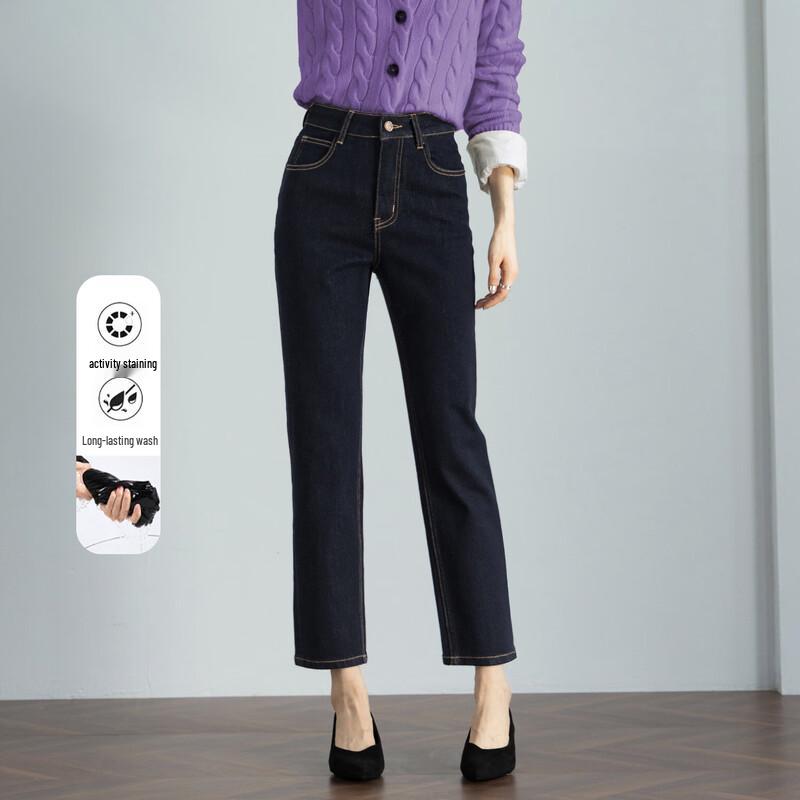 

Demana Women s Slimming Straight-Leg Cropped Denim Jeans L