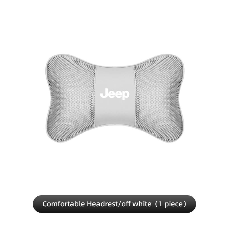 Car Seat Ice Silk Neck Pillows Protector Headrest Neck Relaxation Pillow For Jeep Grand Cherokee Wrangler JK Gladiator Compass