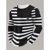 Vintage Men's Long Sleeve T-Shirt Streaks Print Top Spring Fall T-Shirt for Men 3D Striped Print Oversized Streetwear Clothing