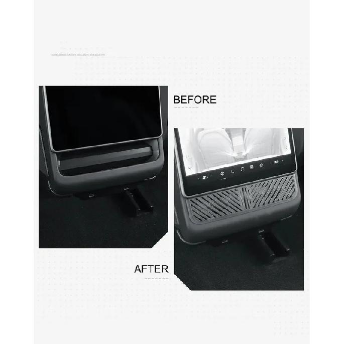 For Tesla Model Y Juniper Under Seat Air Outlet Protective Cover Anti-clogging ABS Rear Center Air Outlet Covers Plug in tall