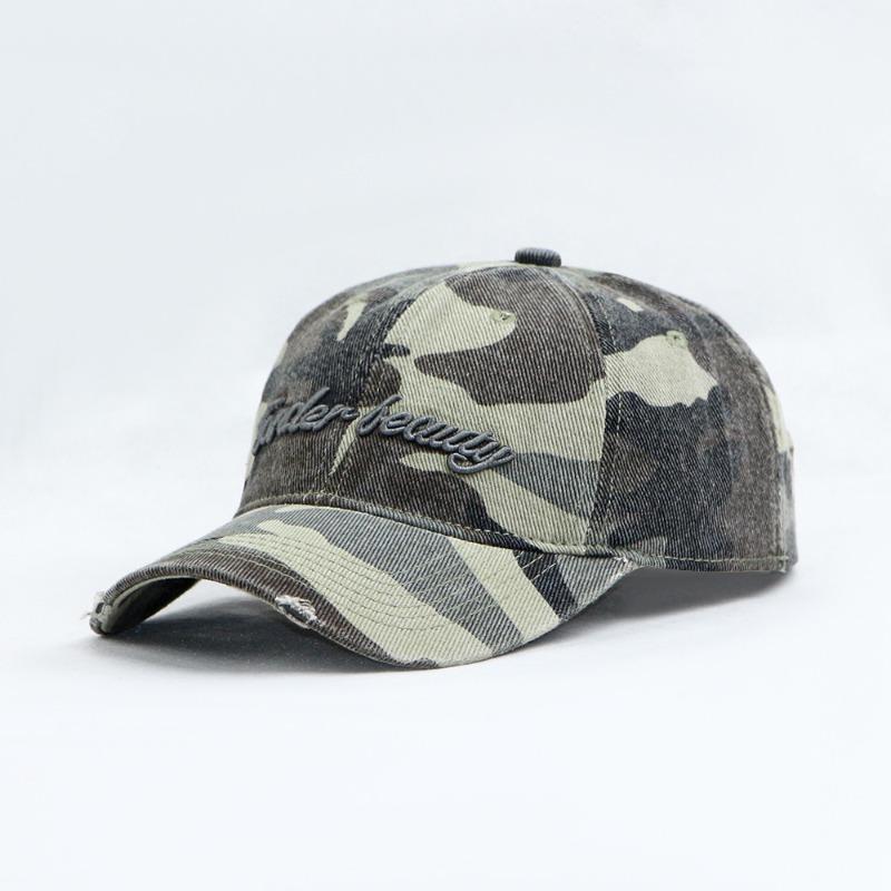 New camouflage embroidered baseball cap female street trendy brand soft top sun hat male autumn cap showing small face