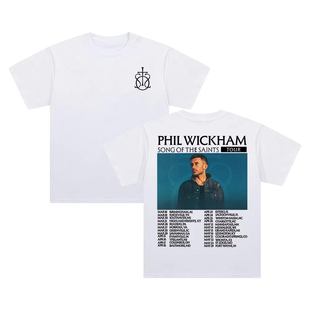 Phil Wickham Song Of The Saints Tour 2026 Tshirt Crewneck Short Sleeve pure Cotton Tee Women Men Streetwear Springsummer Tee