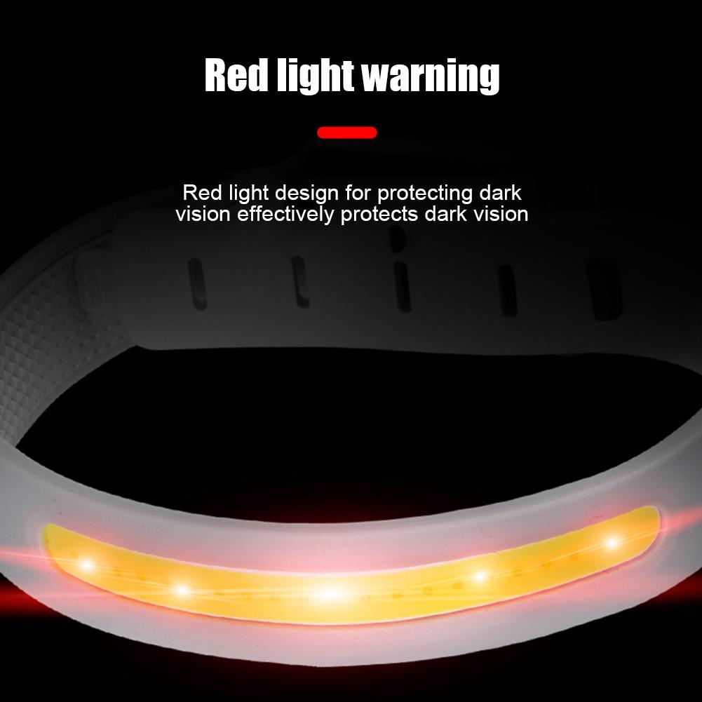 Led Wrist Lamp Type-C USB Rechargeable COB LED Armband Light 500LM Night Running Hiking Camping Light IPX4 Waterproof Flashlight
