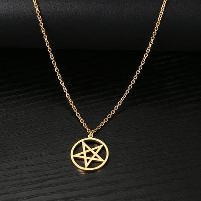Pentagram Necklace for Women Stainless Steel Quality Fashion Jewelry