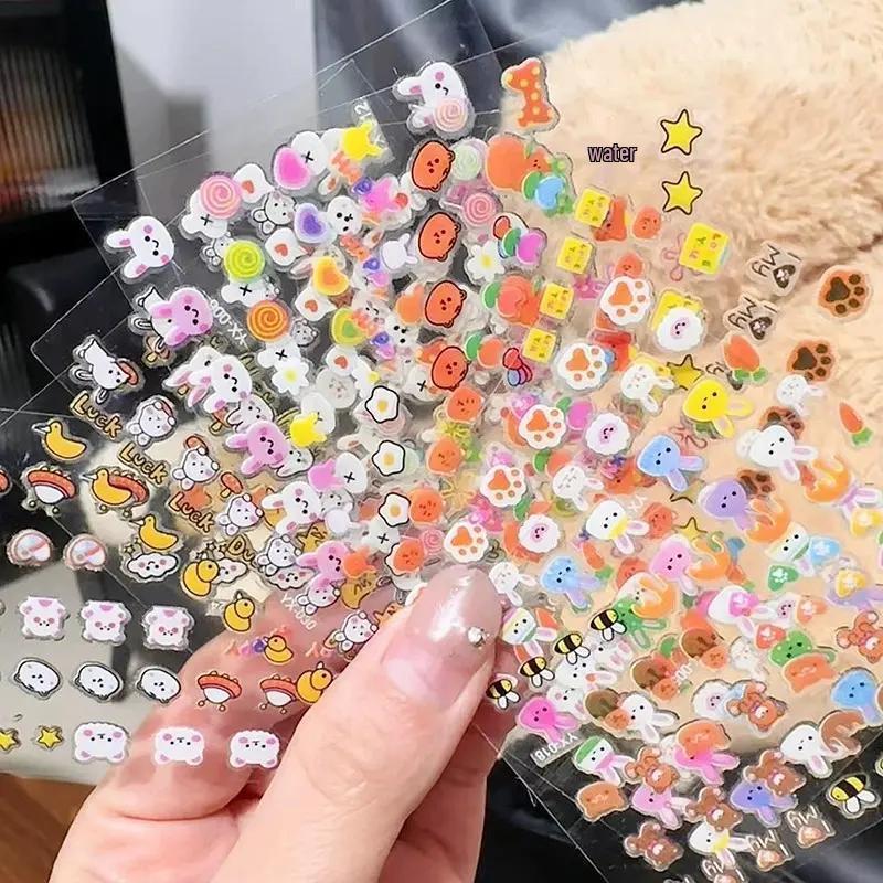 Children's Waterproof Little Rabbit and Flower Nail Art Stickers