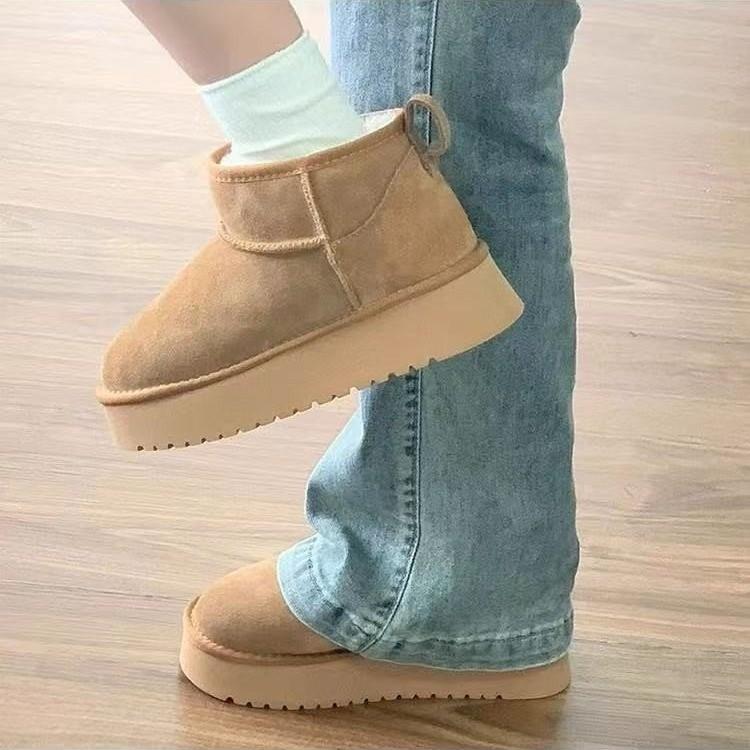 

Женская мода универсальная мягкая подошва зимние теплые меховые ботинки-дутики с подкладкой до щиколотки нескользящие повседневные хлопковые ботинки 35