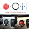 Auto Motor Start Stop Tlačítko Ozdobný kroužek Auta Styl příslušenství pro BMW řady 1/3/5 E87 E90 E60 320