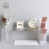 Small Table Clocks, Hongyada Classic Non-Ticking Desk Alarm Clock with Backlight Battery Operated HD Glass for Bedroom Living Room Kitchen Bedside