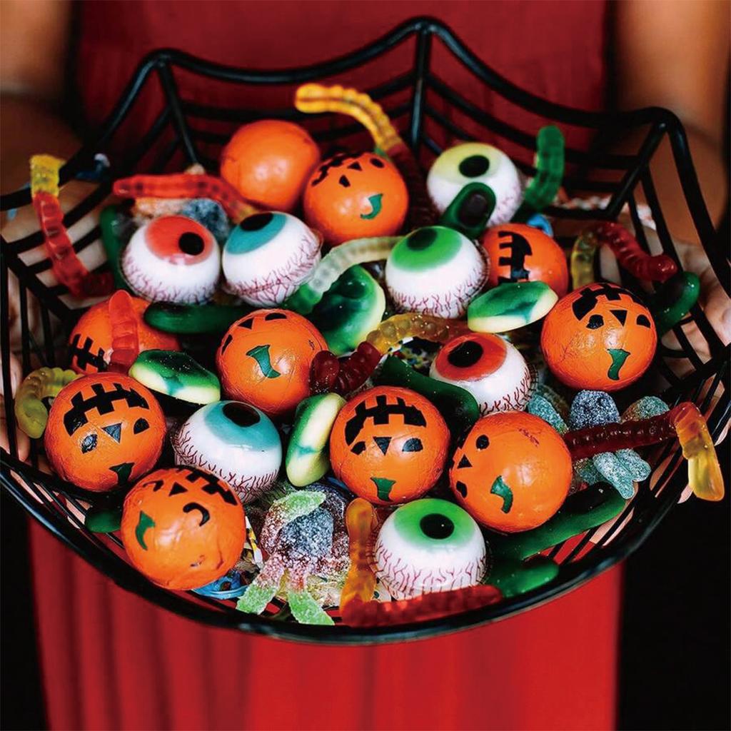 Halloween Spider Web Dessert Basket Halloween Party Decor 2025 Candy Bowl Haunted House Trick or Treat Party Supplies Snack Tray