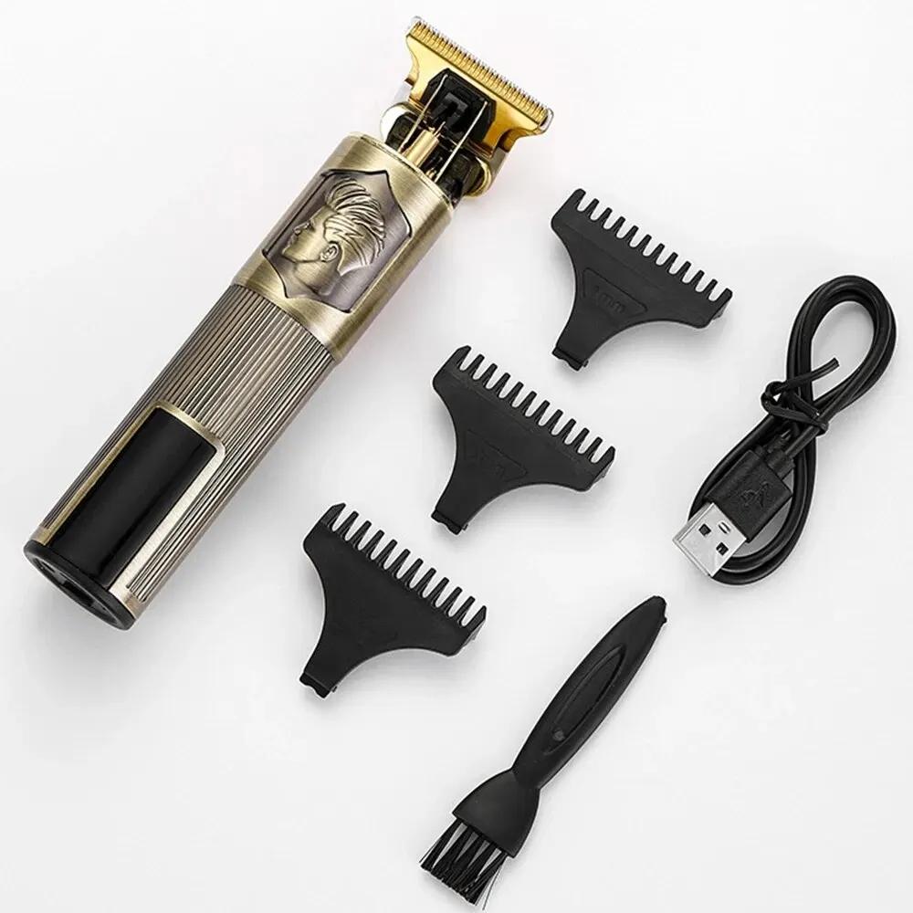 Men's Professional Vintage T9 Carving Hair Clipper Portable USB Rechargeable Shaver Barber Charging Hair Clipper For Hairdresse