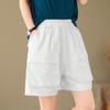 ZANZEA Womens Summer Elastic Waist Loose Casual Shorts