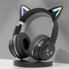 Słuchawki RGB Glow Bezprzewodowe Słuchawki 5.3 Kocie Uszy Bluetooth Słuchawki Sportowe Bluetooth Odtwarzacze MP3 Mikrofon Wyprzedaż Zestaw Słuchawkowy Gamer