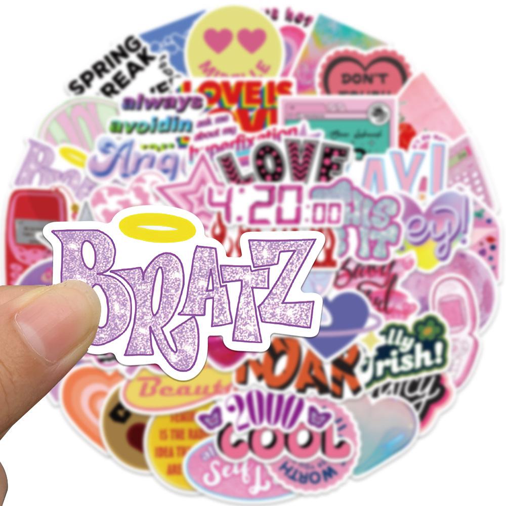 50 Internet Celebrity Trendy Cute Girl Style Graffiti Stickers Decorate Suitcase Pen Guitar Notebook Waterproof Explosive
