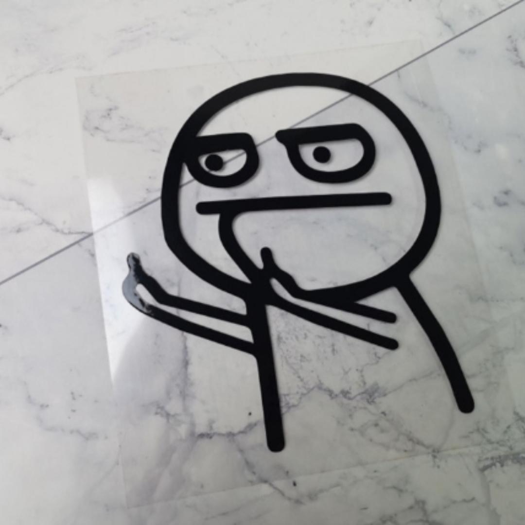 

Смешная наклейка на автомобиль, наклейка с мемами, светоотражающий водонепроницаемый винил, для бампера автомобиля, ноутбука, телефона (10.5cm) 12x10.58cm, Left чёрный