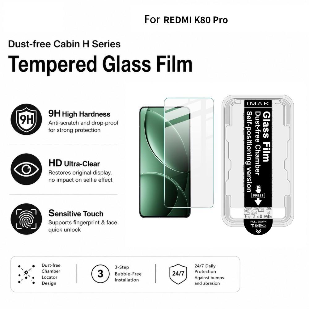 For Xiaomi Redmi 13C 14C 14R A4 K70 Ultra K80 Pro K70E 5G IMAK H Tempered Glass Film Chamber Locator