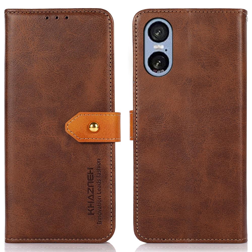 

For Sony Xperia 5 VI Wallet Case Stand Leather Phone Cover Brown