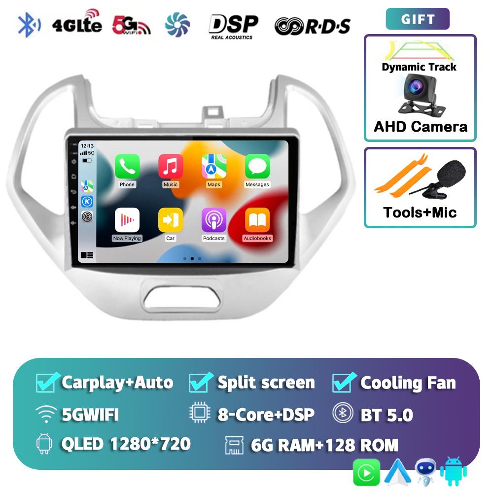 Android 14 Carplay Auto Car Radio For Ford FIGO KA 2015-2020 Multimedia Video Player Navigation GPS DSP Audio No 2din DVD Stereo